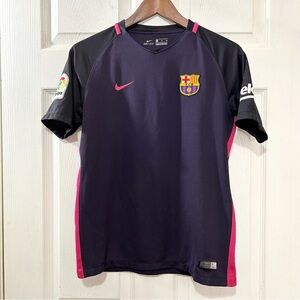 Kids NIKE FCB Messi Soccer Jersey Purple Pink Dri-FIT Size XL